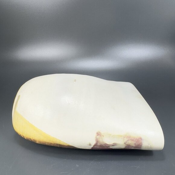 Vintage Hand Made Pottery Vase Vessel Flat Side Stoneware Art Marked Vase Vessel - Picture 4 of 13